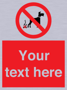 Custom No Dog Fouling Sign